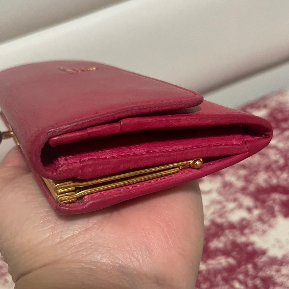 PRADA Pink Leather Clutch Wallet - Picture 4 of 12